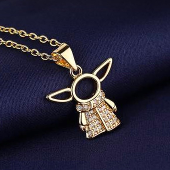 Jewelry - 14K Gold played Baby Yoda Necklace